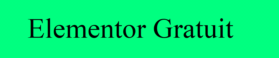 Elementor gratuit