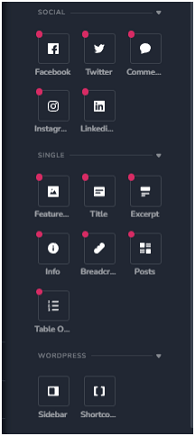 Bas de l'outil de construction de page Beaver Builder