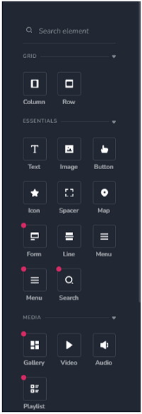 Haut de l'outil de construction de page Beaver Builder