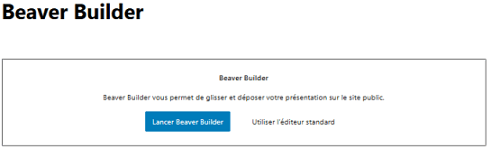Page Beaver Builder gratuite