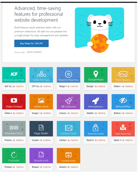 Outil payant du constructeur de page Live Composer