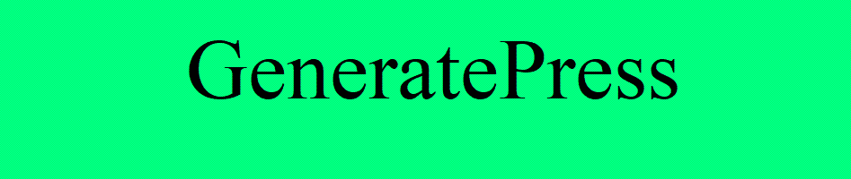 Image du thème Generatepress